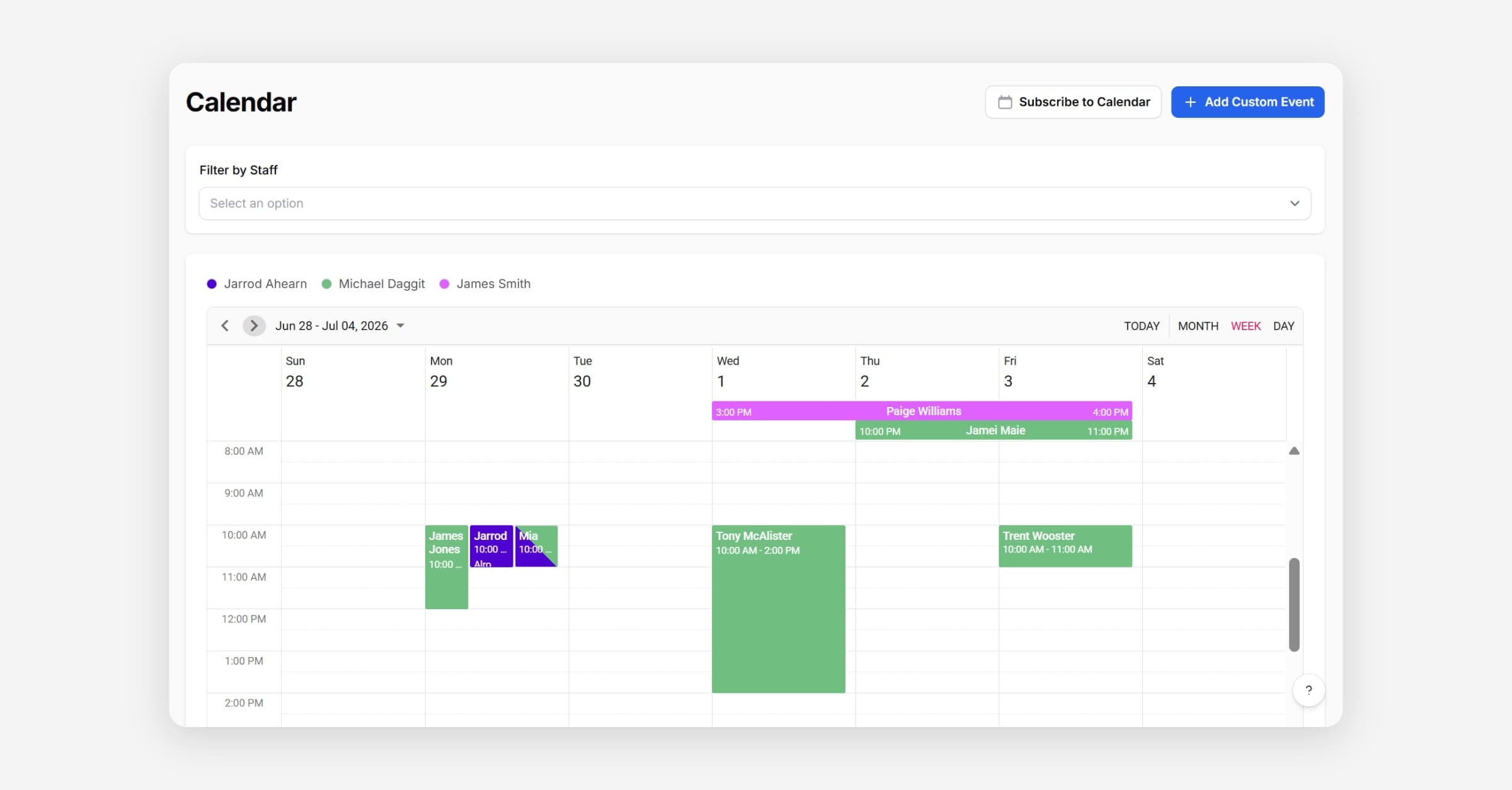 Using the Taskly Calendar