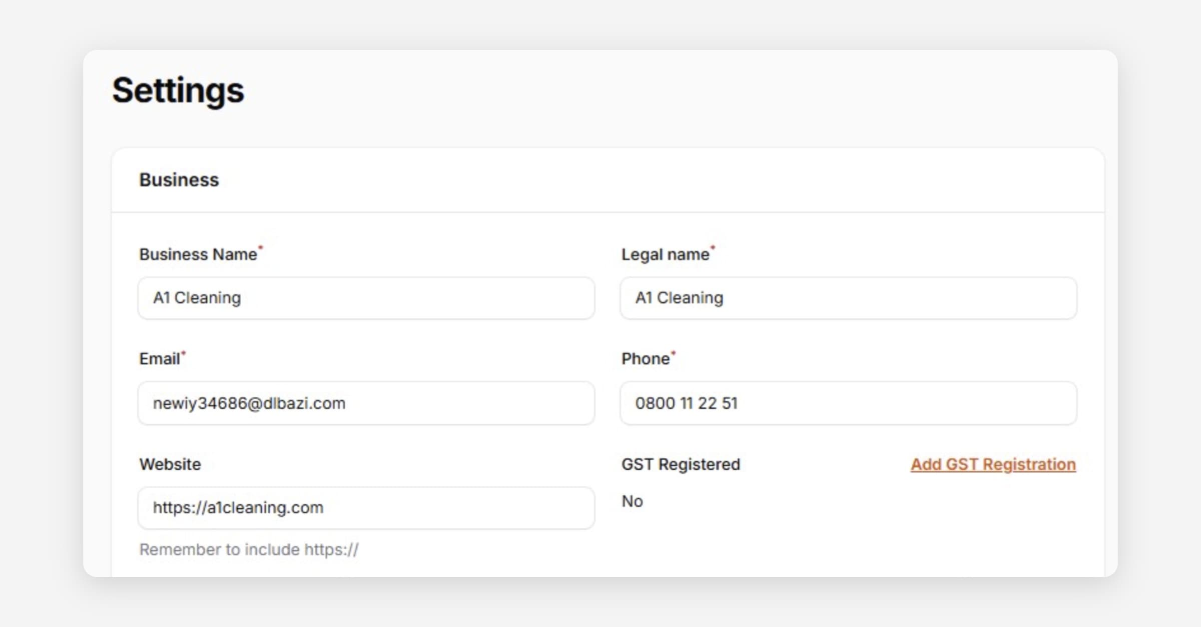Include GST on Invoices/Receipts