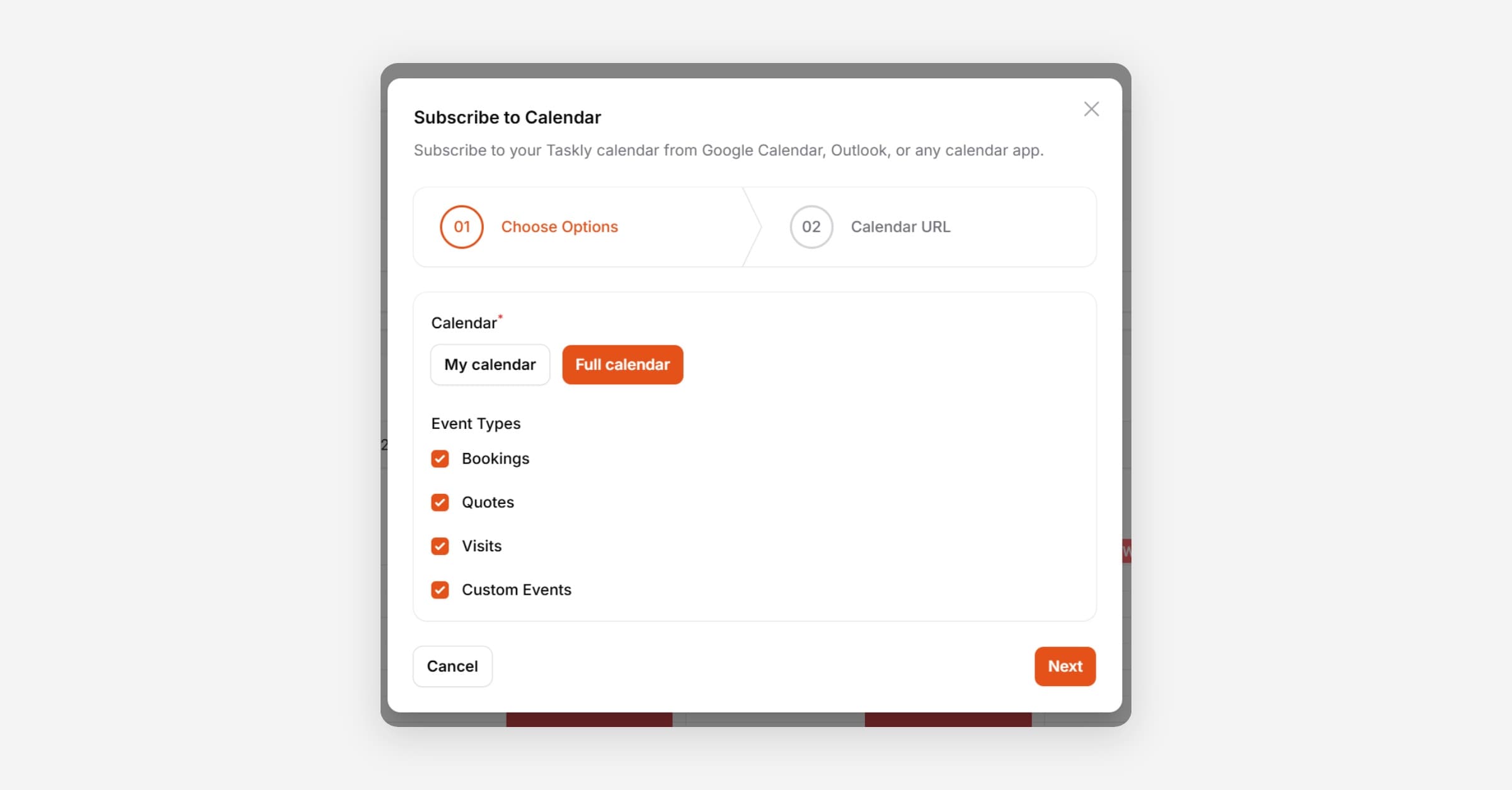 Subscribe to Calendar Events