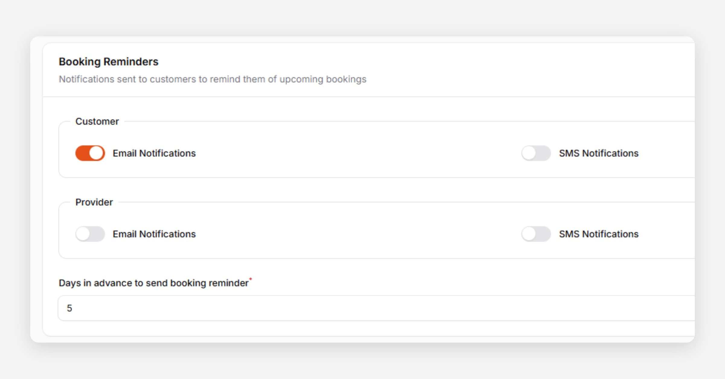 Setup Booking Reminders